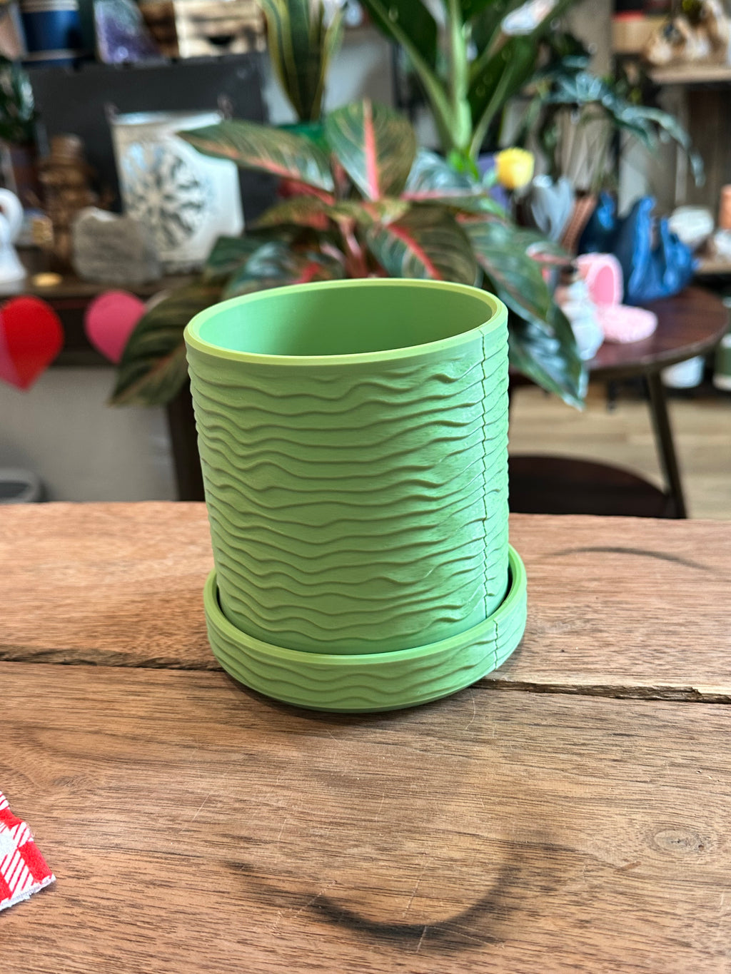 Driftstone Planter – 3D Printed Modern Plant Pot with Rapids Texture | Indoor Planter | Large