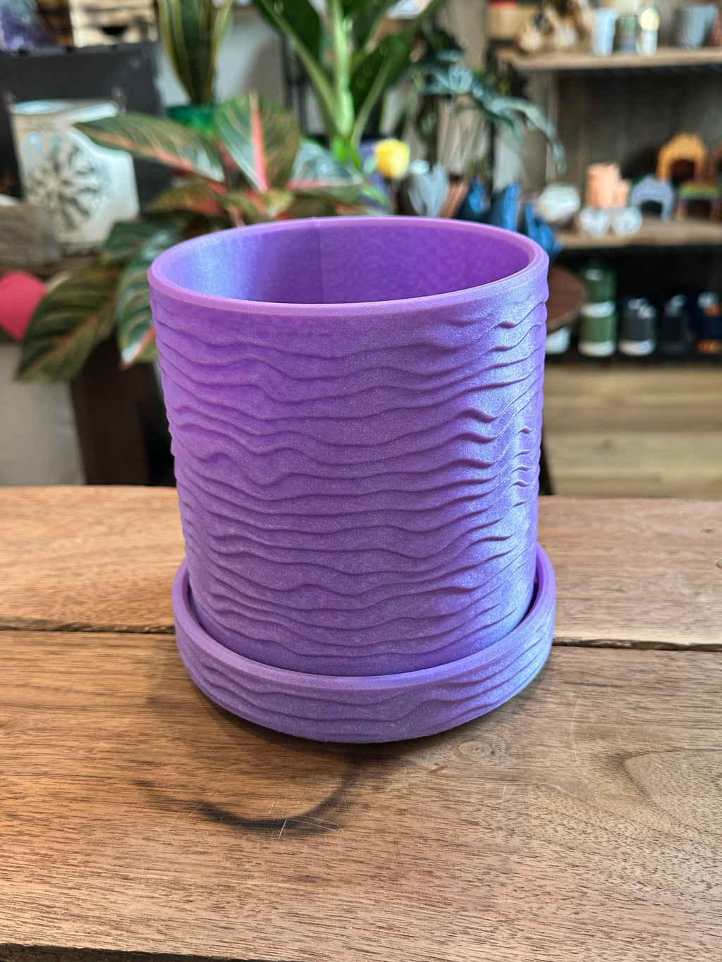 Driftstone Planter – 3D Printed Modern Plant Pot with Rapids Texture | Indoor Planter | Large