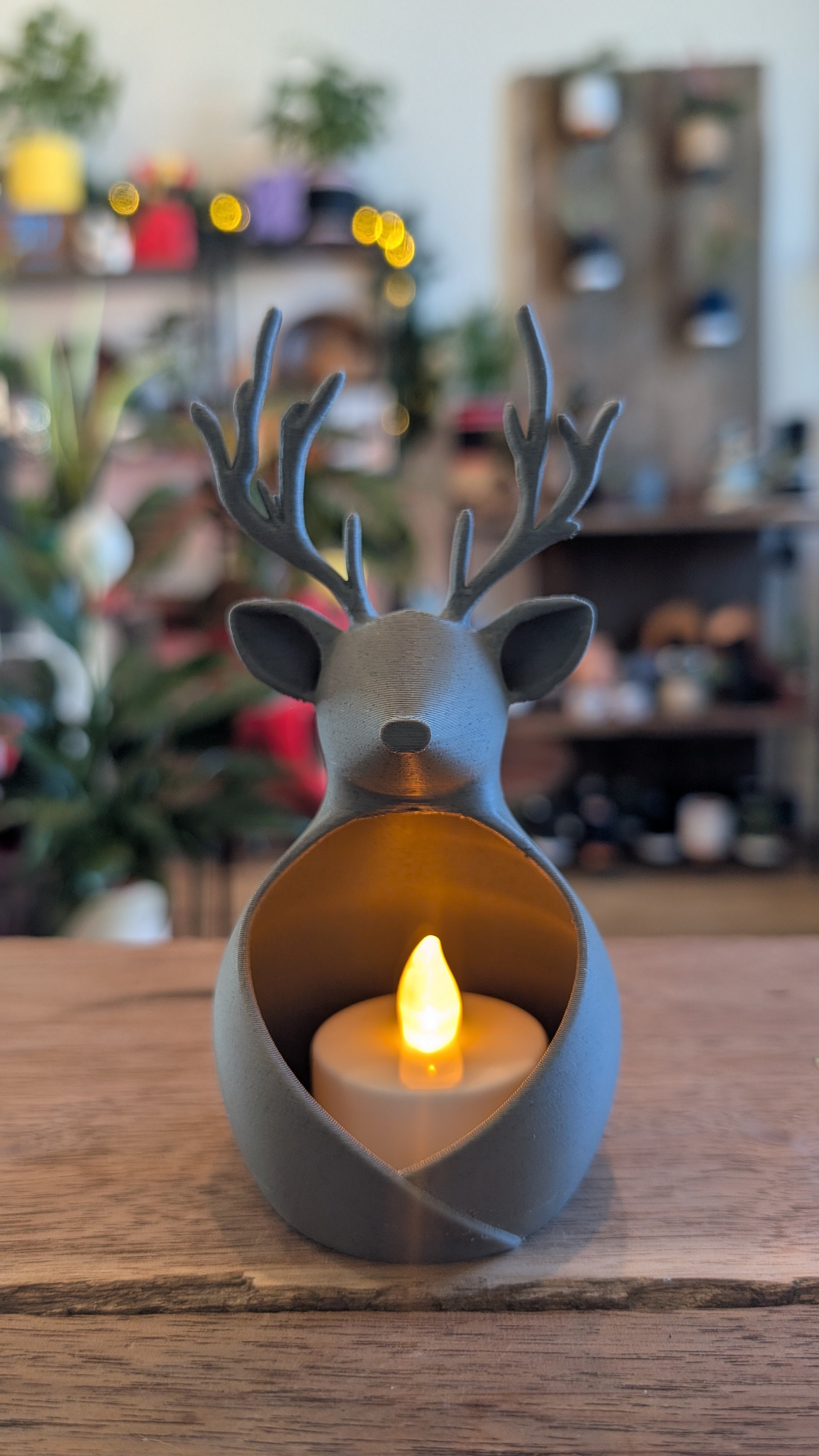 The "Solstice Stag" Geometric Reindeer Luminary