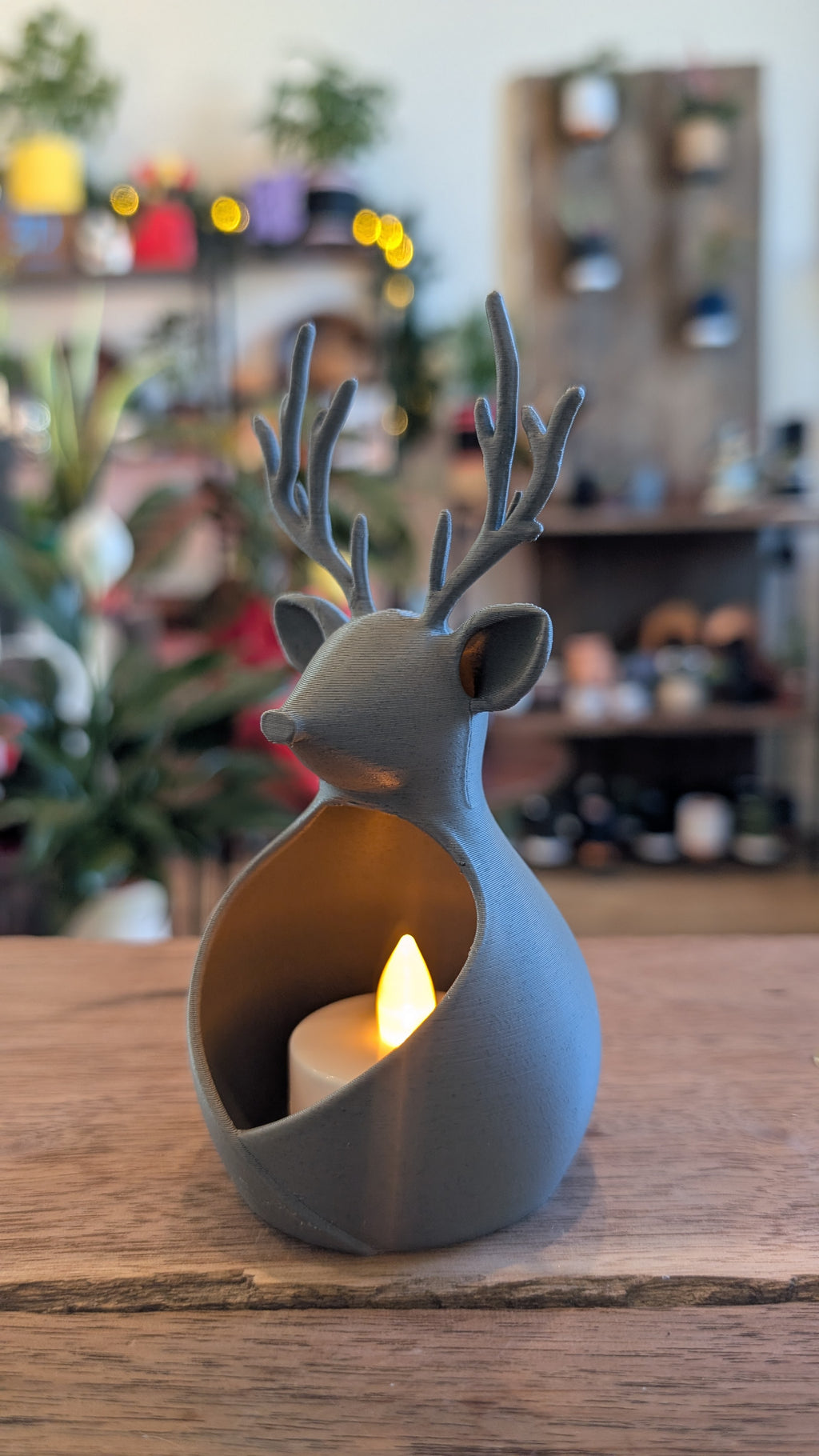 The "Solstice Stag" Geometric Reindeer Luminary